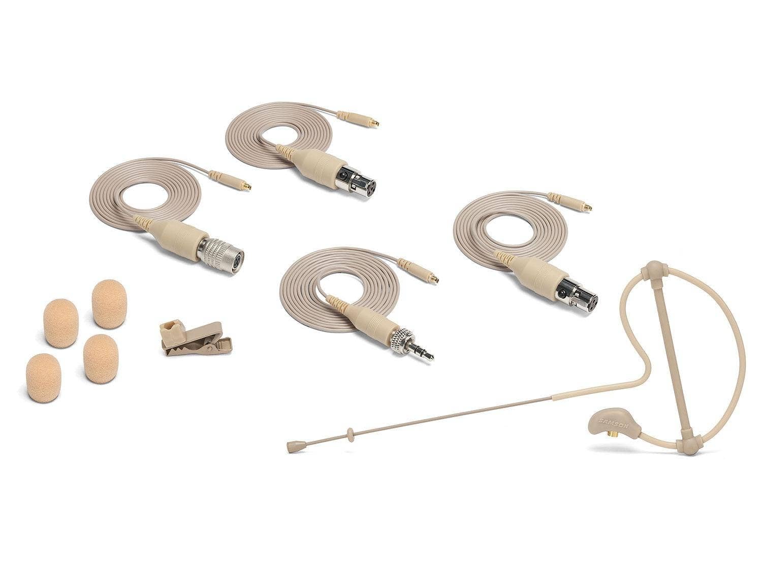 SE10x Low-Profile Earset Microphone with Miniature Condenser Capsule and Four Adapter Cables Compatible with Most Popular Wireless Systems (Tan) (SE10TX)