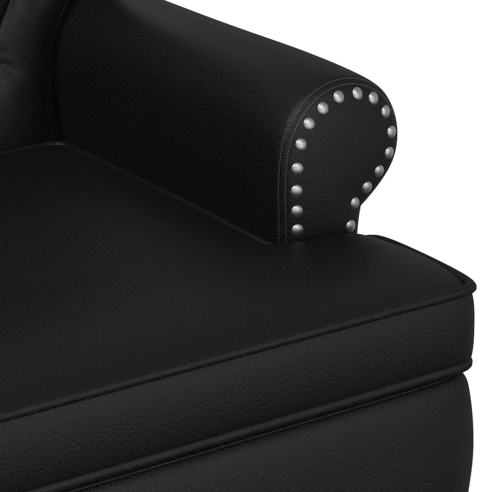 vidaXL Sofa dwuosobowa z guzikowym pikowaniem Czarny 120 x 65 x 77 cm,