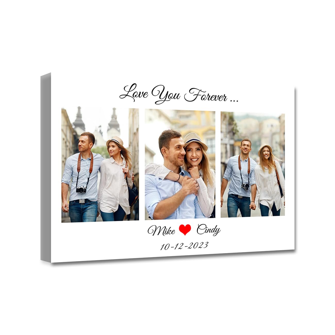 LZIMU Collage Canvas Prints with Your Photos Custom Multi Pictures for Wall Personalized Customized Collage Photo Gifts Home Decor Framed (collage-2, 20.00" x 30.00") — image 1