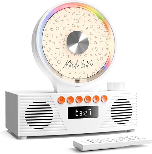 Reproductor de CD portátil retro para decoración del hogar, reproductor de CD con altavocesBluetoothbateríacontrol remoto, reproductores de CD