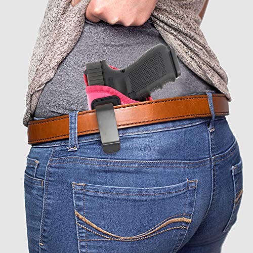 9Mm Taurus Springfield S&W Handguns Iwb Pink Gun Holster For Women Concealed Carry - Soft Eco Leather Suede Interior Gun Holster For Women - Concealed Gun Holster For Women By Houston #TOP2