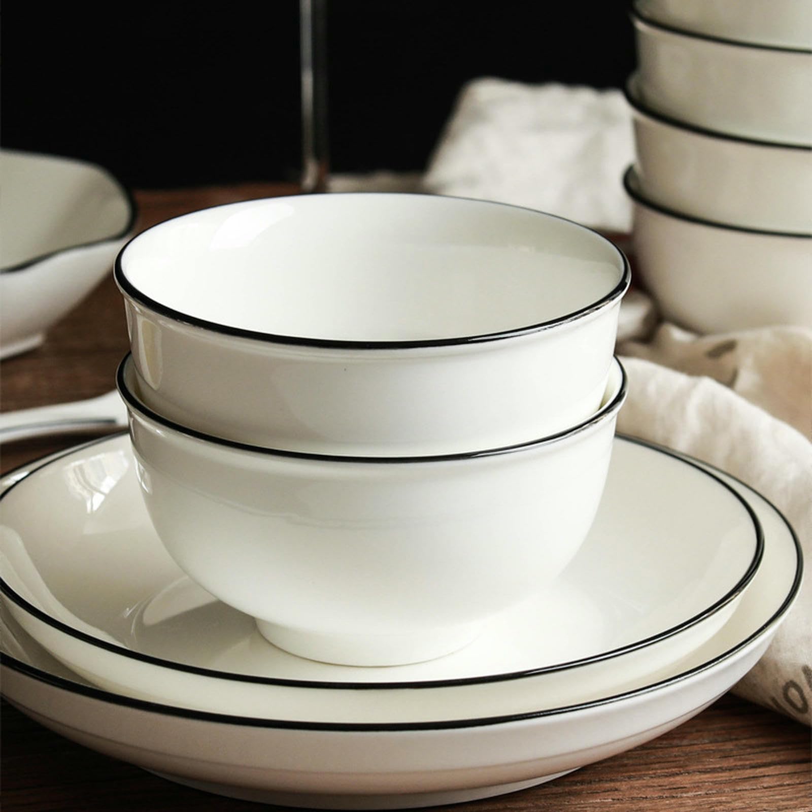 Miski do ryżu w stylu vintage, ceramiczne naczynia stołowe, wykwintne, odporne na wysokie temperatury, z powłoką podszkliwną, kreatywne naczynia