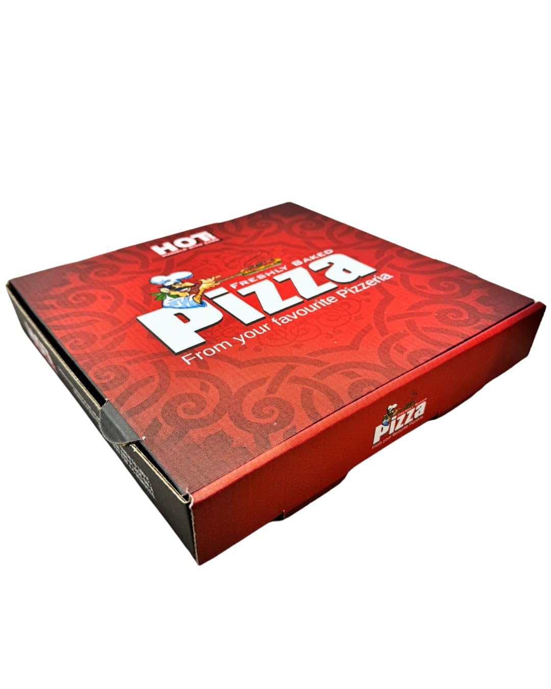 Boîte à Pizza, Carton à Pizza, Emballage Pizza, Pizzeria, Boîte en Carton, Rogue (Rouge - 24 X 24 X 4 Cm, 50 pièces)