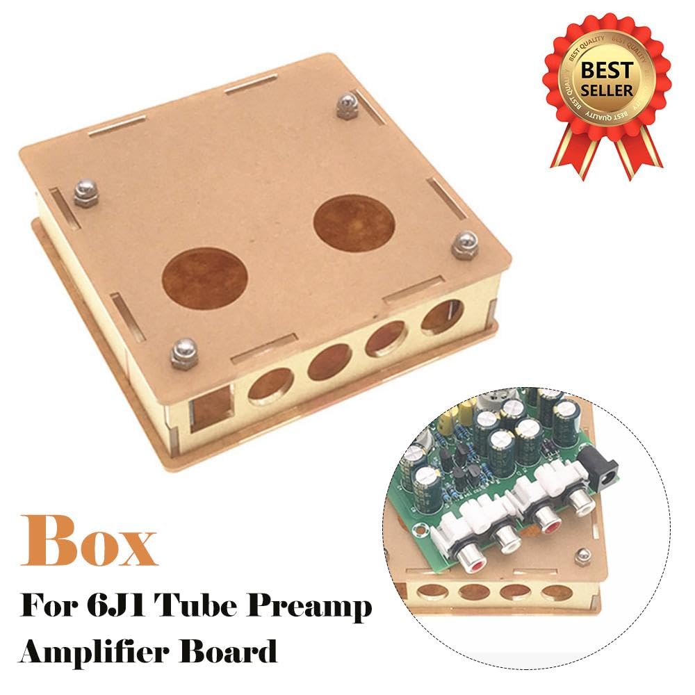 Kit de amplificador de tubo, preamplificador de válvula electrónica 6j1, preamplificador de bricolaje, kit de piezas de protección de carcasa con kit de carcasa de caja, kit de placa de