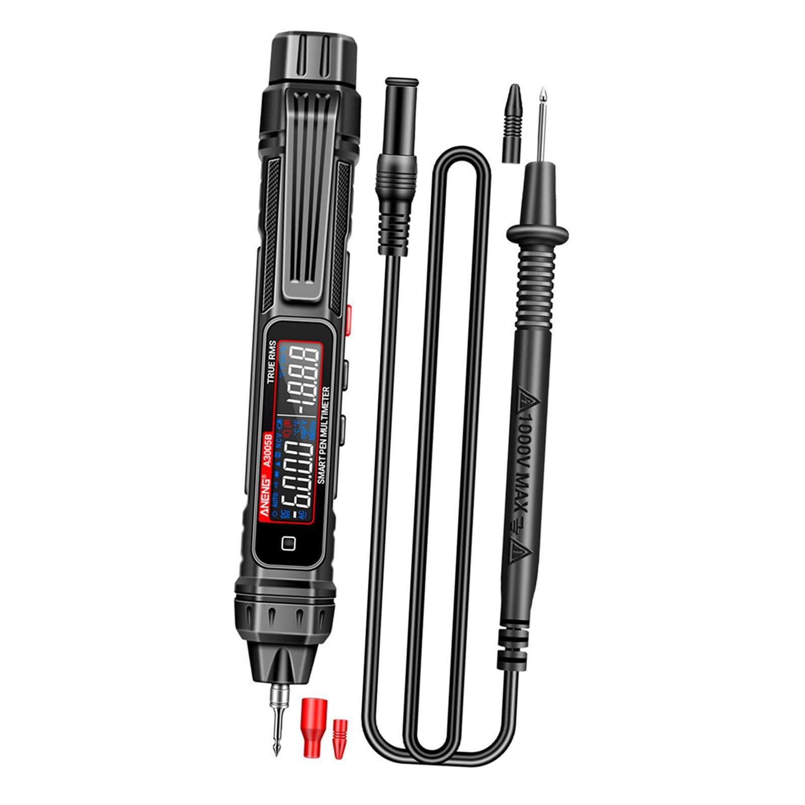 BNF®Digital Multimeter Smart Pen Type 6000 Counts A3005B with LCD Backlight, Capacitance Tester, AC/DC Voltage & Current Measurement, Auto Shut-Off, PVC Body-image-36