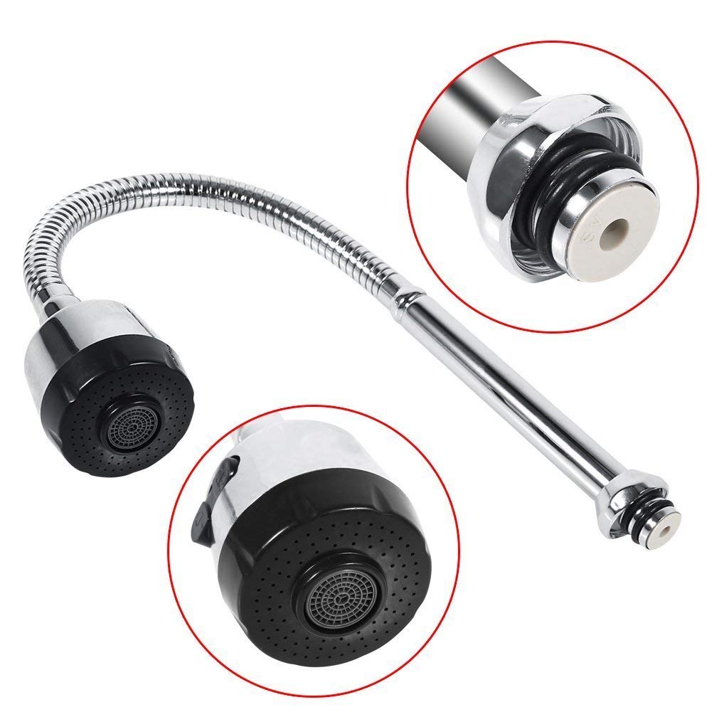 Rociador giratorio de 360 ​​grados Rociador de acero inoxidable 304 Caño giratorio de fregadero de cocina Repuesto de grifo de fregadero