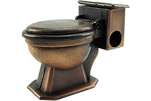 Treasure Gurus 1:12 Scale Metal Toilet Dollhouse Miniature
