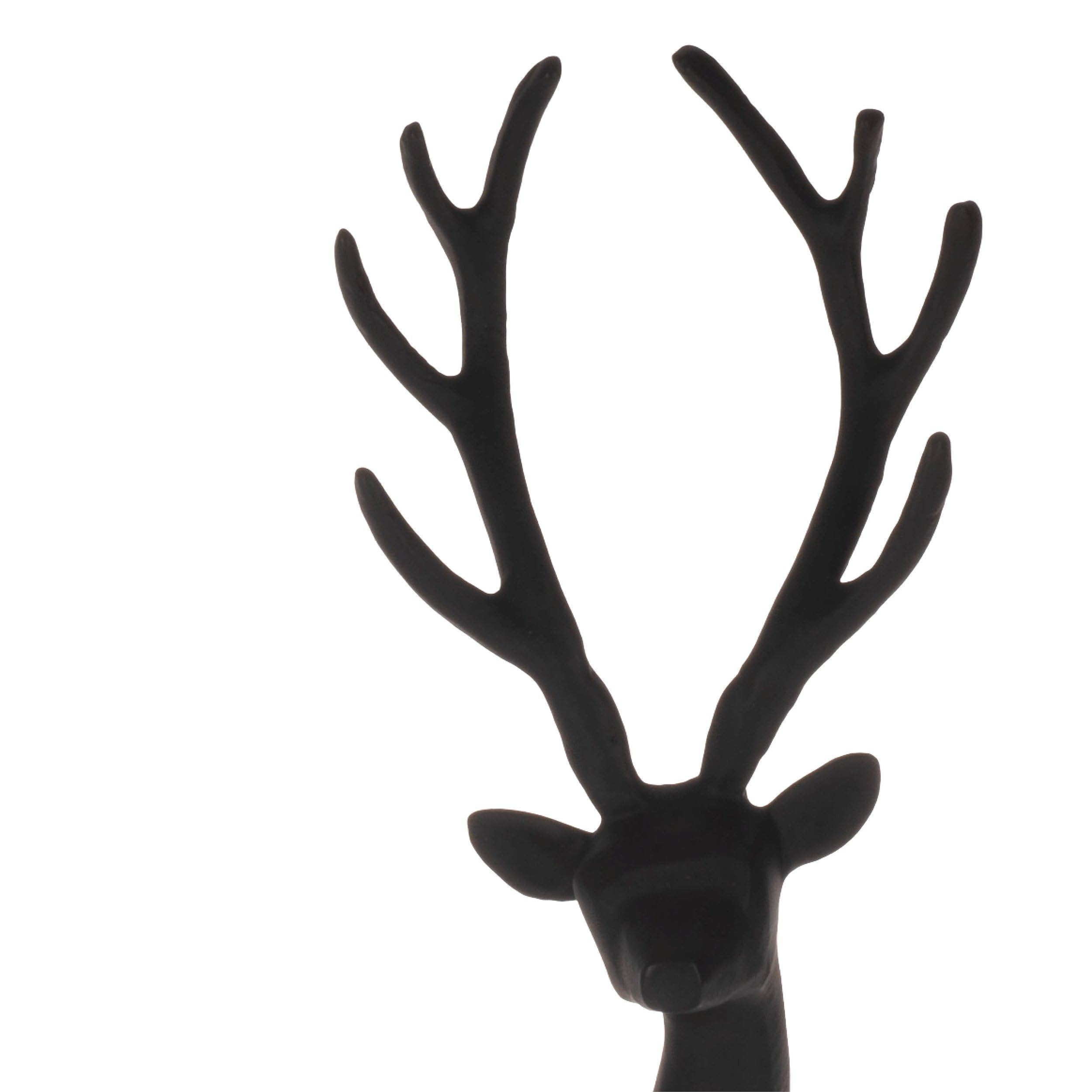 EGLO LIVING Deko Rentier Baligian, Weihnachtsdeko Fensterbank | Herbstdeko Wohnzimmer, Weihnachtsfigur Hirsch Reh, Tischdeko Weihnachten Herbst, Metall in Schwarz, H 44 cm