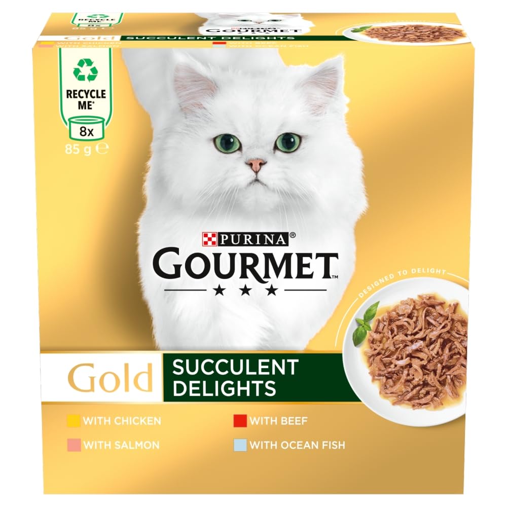 Gourmet Succulent Delights Wet Cat Food - X 85G Gold Size 8