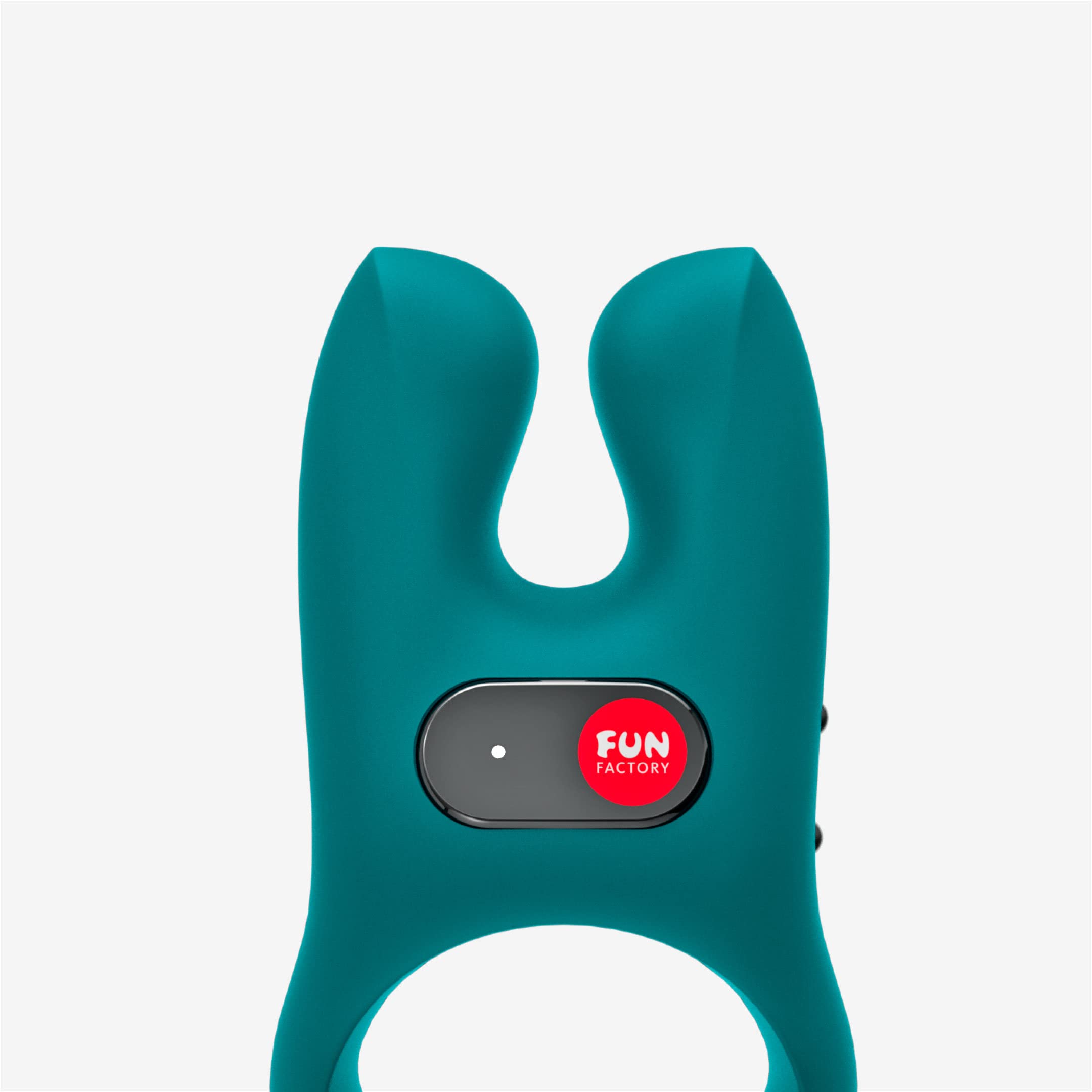 Fun Factory NŌS - Anello fallico vibrante | per il pene | con stimolatore del clitoride | Sex toy uomo e coppie | 5 modalità | Impermeabile (Deep Sea Blue)