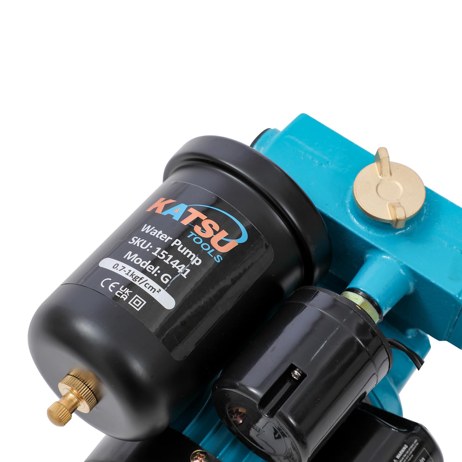 KATSU Tools Pompa di sovralimentazione mini 100W, con avvio e arresto automatico, controllo automatico della pressione e autoadescante, adatta per rubinetti domestici e da giardino 151441