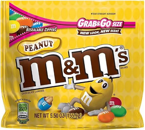 M&M'S PEANUT STAND UP POUCH 5 OUNCES