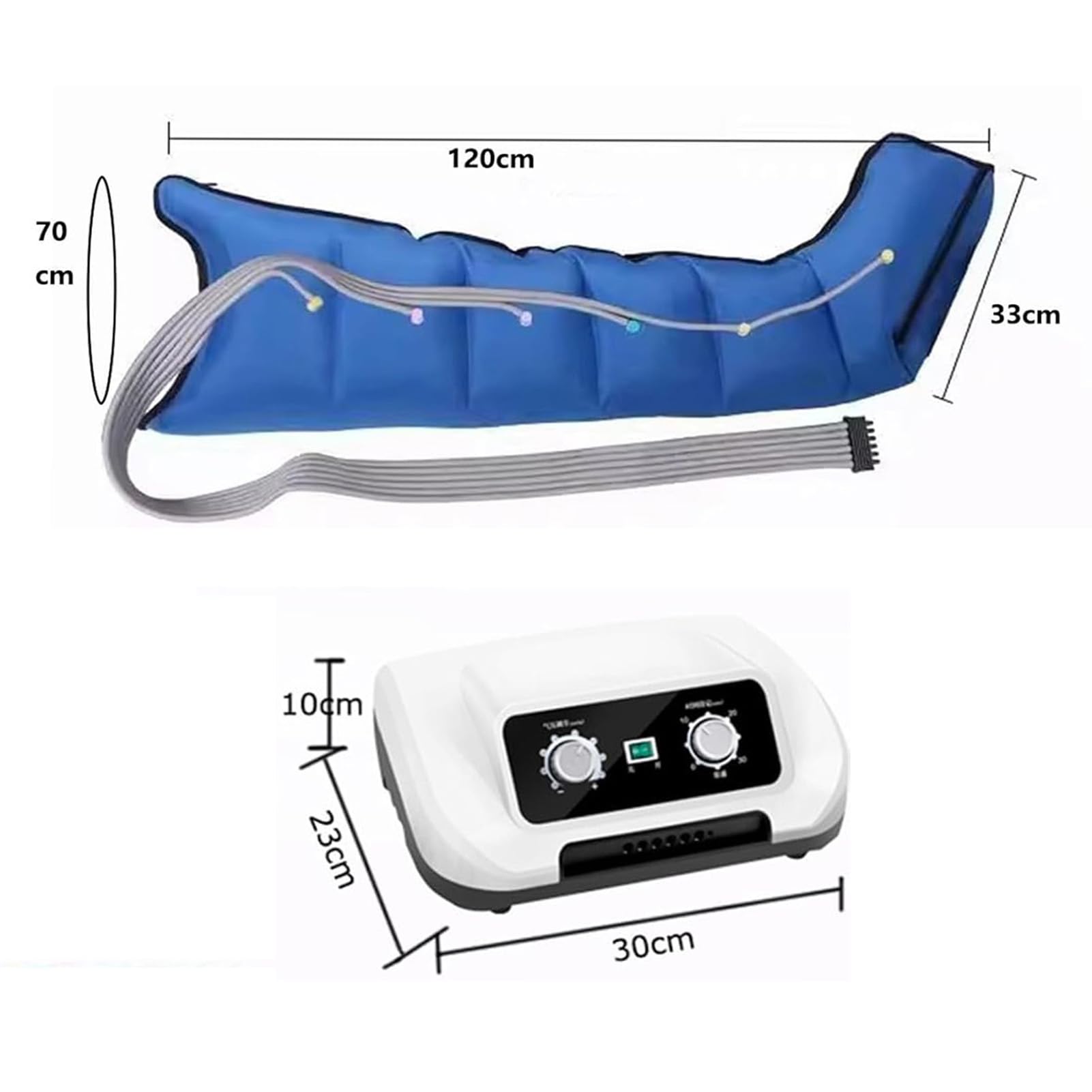 6 Camaras Maquina De Presoterapia Para Casa, Presoterapia Piernas y Abdomen, Masajeador De Pies y Piernas, Se Puede Configurar La Presión De Tiempo, Favorece & Mejor Circulación, Drenaje Linfático