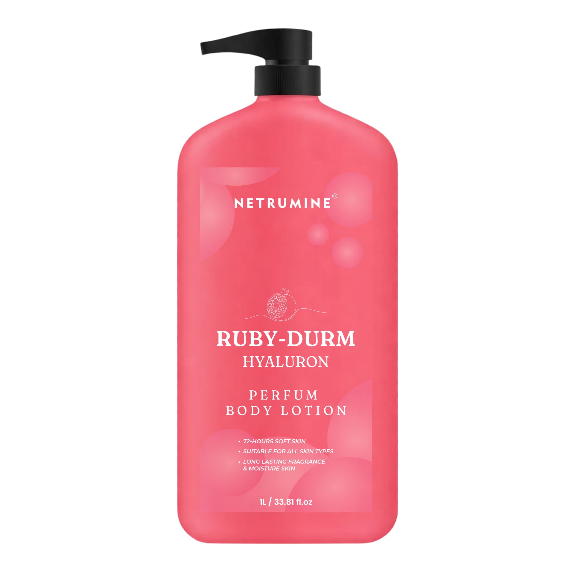 Ruby Durm Hyaluron Perfume Body Lotion 1L. Hydrating Body Lotion With Hyaluronic Berry Extracts Deep Moisturizing Lotion For Dry Skin Lightweight Non Greasy For Men Women | 1L (Pack Of 1)-image-22