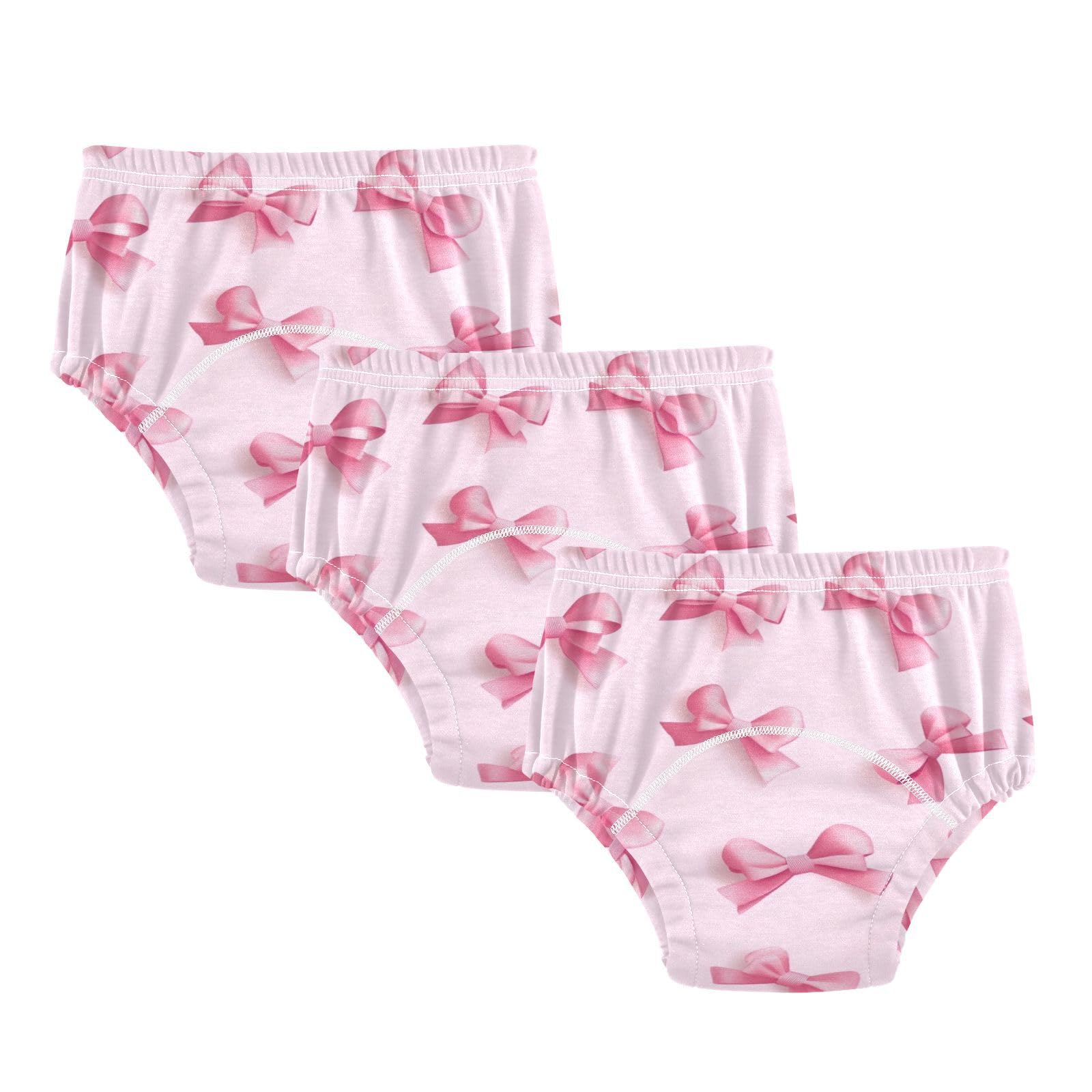 Coikll Pink Bows (1) Toddler Training Underwear Waterproof Baby Pee Pants -2T
