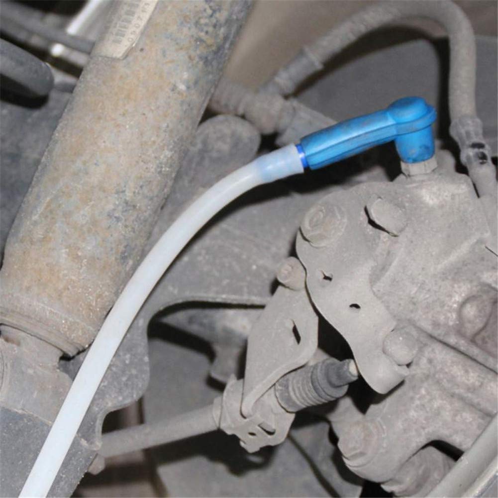 Connecteur Vidange Huile Frein JNNJ - Lot De 2 - Pour Purge Liquide Frein Voiture/Camion - Raccord Universel Bleu