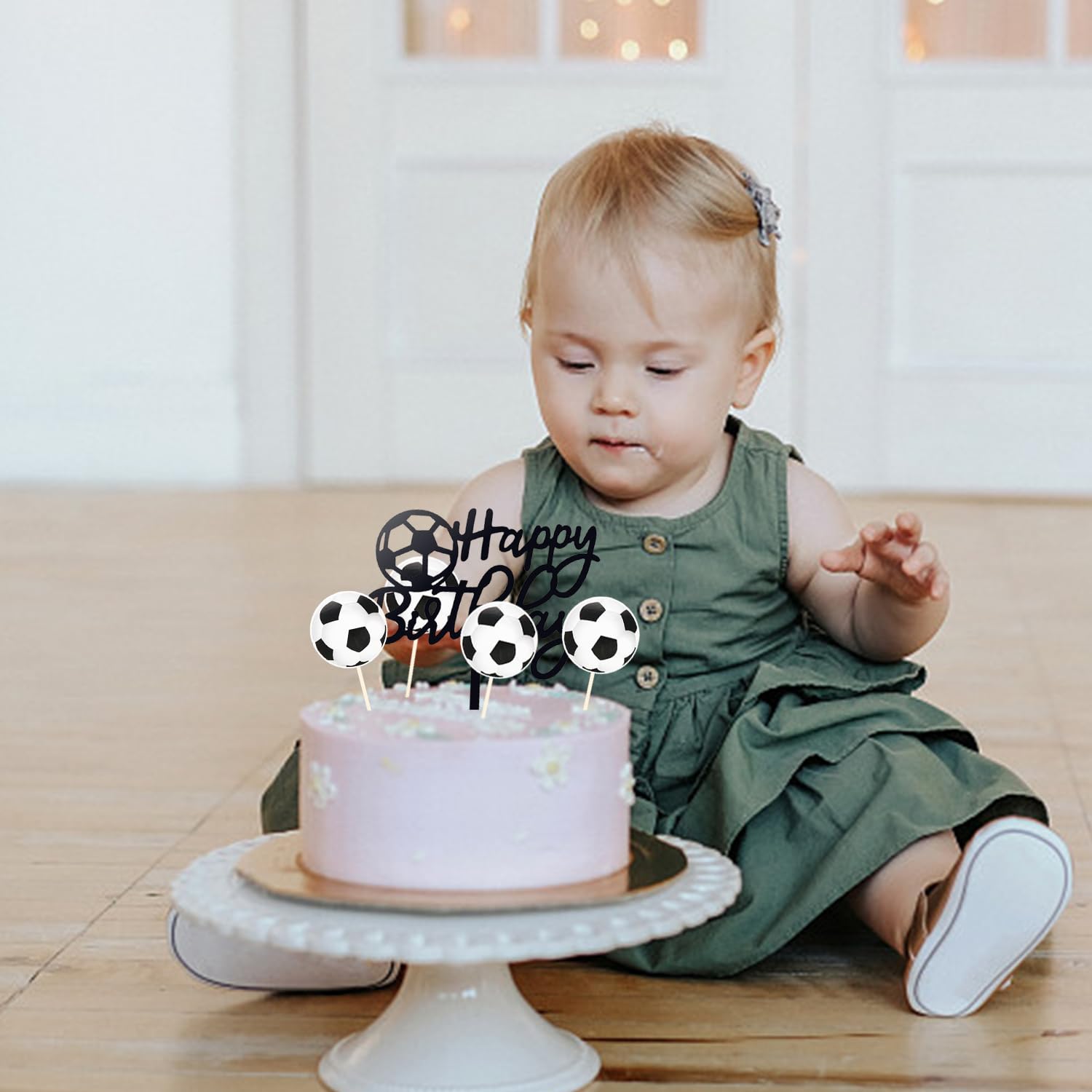 Decorazioni Torta Calcio - Inserto Compleanno + 10 Palloni, Per Torte A Tema Sportivo - Foto 9