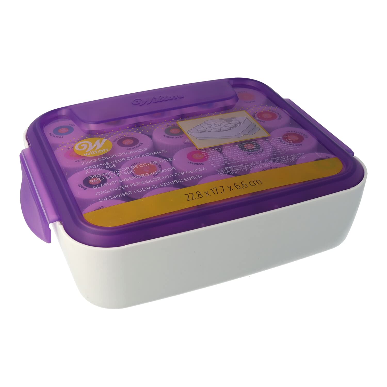 Grehge on Set de coloration alimentaire dans un organiseur pratique Wilton (20 x 28 g)