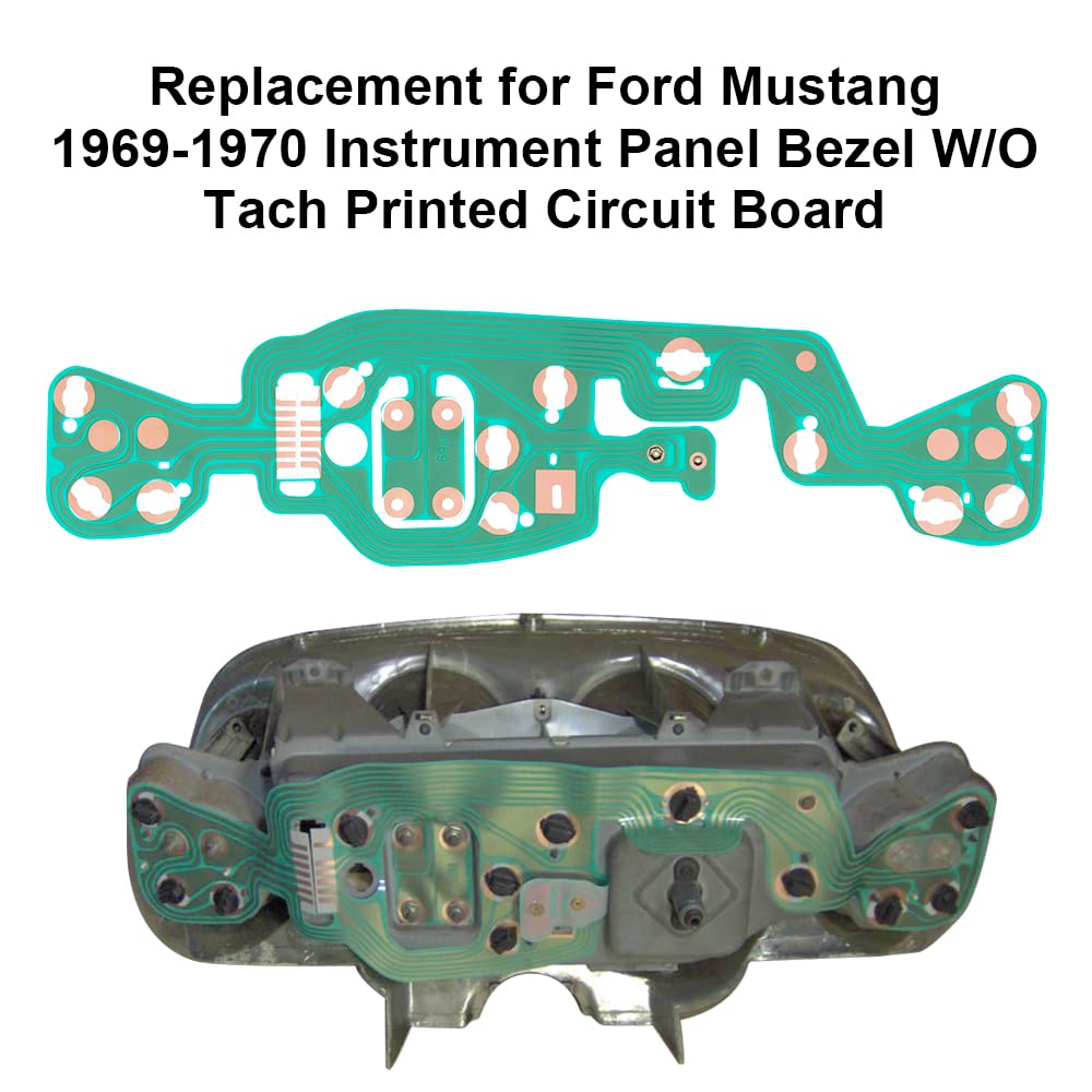 Benet - Pannello strumenti di ricambio per Ford Mustang 1969-1970, con circuito stampato