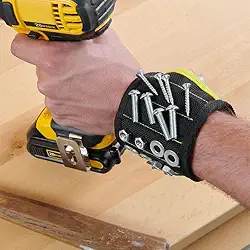 Pulseira magnética para segurar parafusos, pregos, brocas, cinto de ferramentas ímã presente de pulso para pai, marido, avô, faz-tudo, homens, mulheres