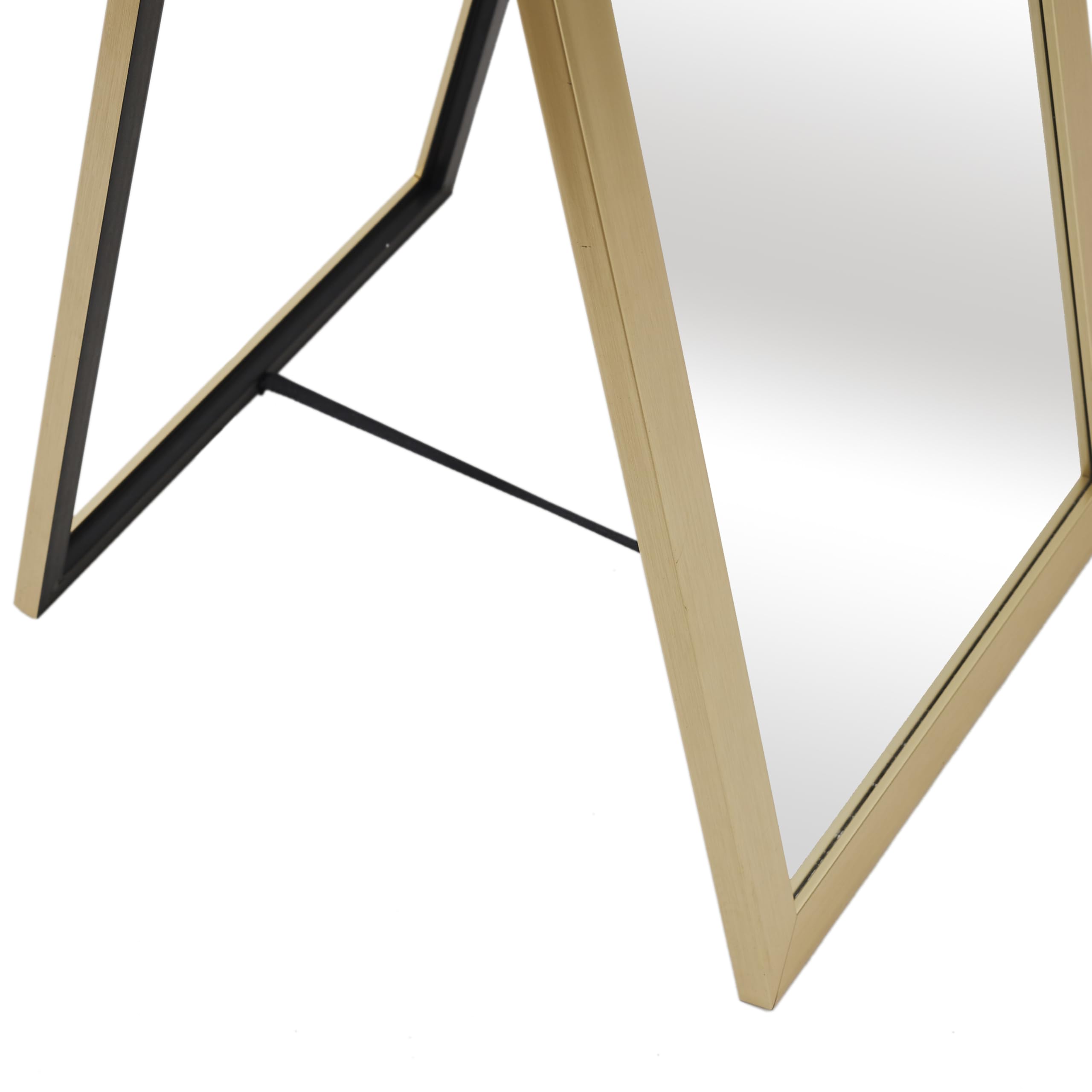 Miroir sur Pied Doré 124 cm, Design Raffiné pour Salon, Chambre ou Bureau