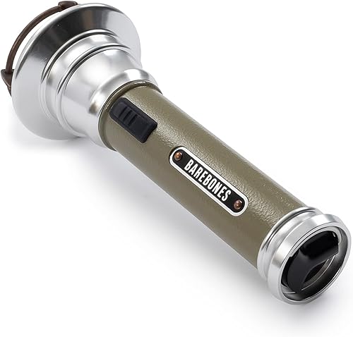 Miniatura 3 de Barebones Linterna vintage - Olive Drab, linterna LED recargable por USB, 15 horas de tiempo de funcionamiento, 170 lúmenes, compacta y duradera,