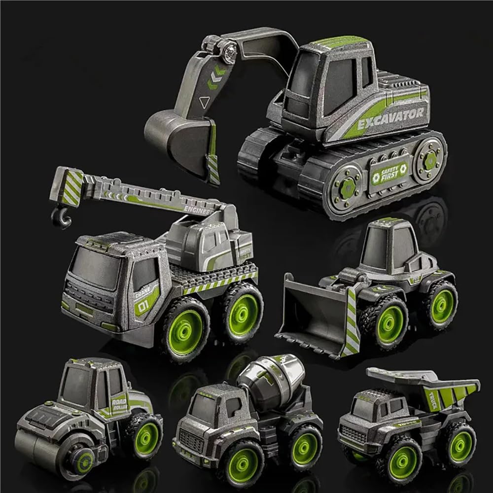 DEUSON ECOM Set of 6 Construction Toys Unbreakable Engineering Construction Vehicle for Children Kids Crane Excavator Road Roller Forklift Mixer Truck Transporter Dumper (B0DB8SXB8Y) Amazon Price History, Amazon Price Tracker