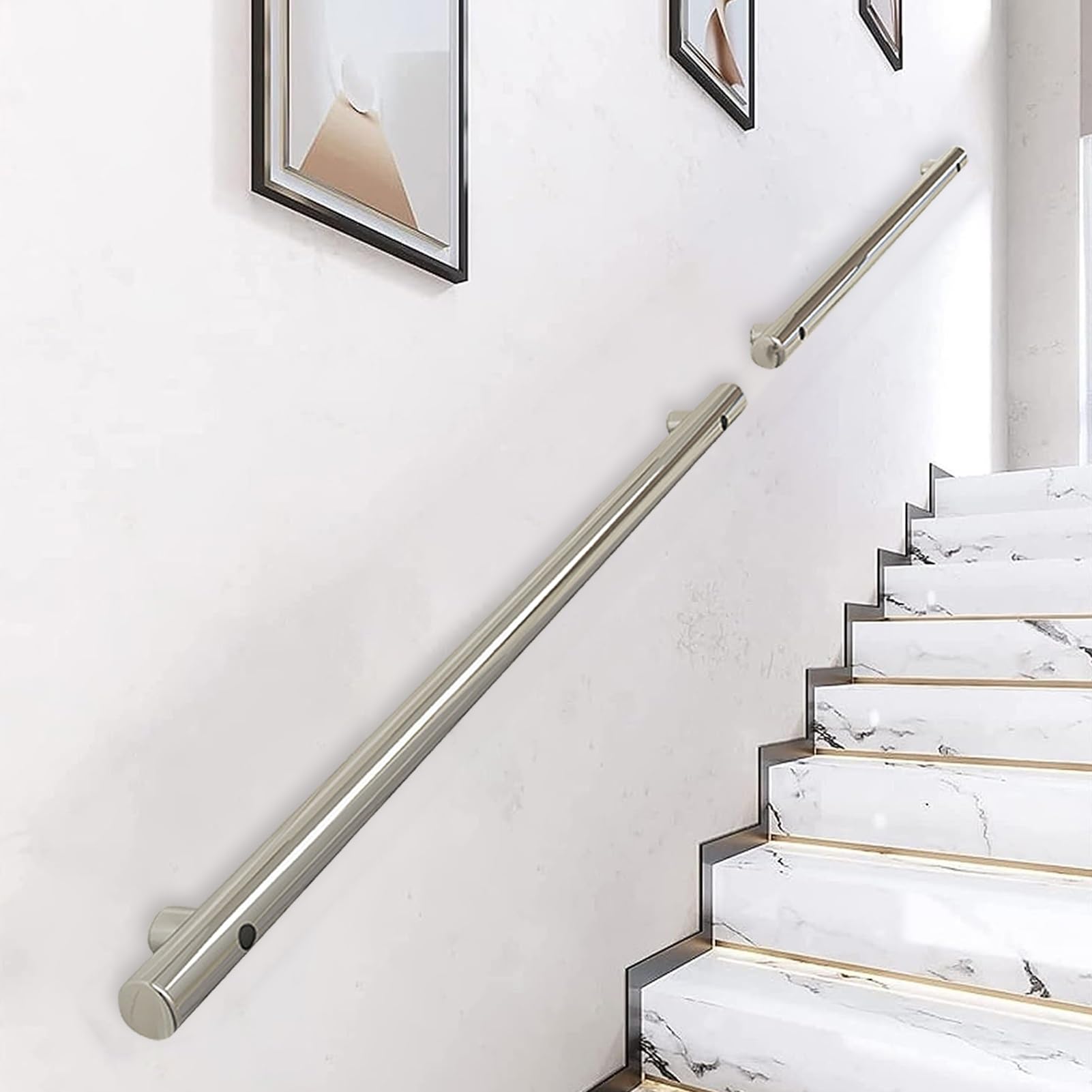 Rampe d'escalier de 240 cm pour sécuriser les pas de toute la famille au quotidien