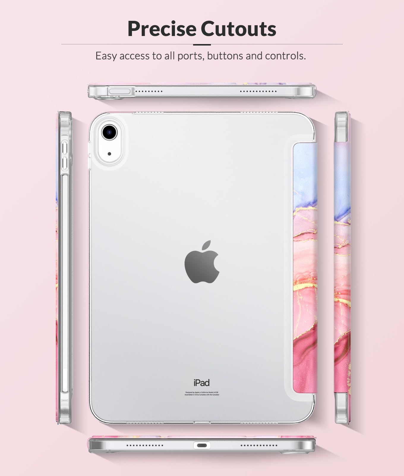 MoKo Case For New IPad (A16) 11th Generation 2025/10th Generation 2022, IPad 11 Inch/10.9 Inch Case With Soft TPU Translucent Frosted Back Cover,Auto - View #2