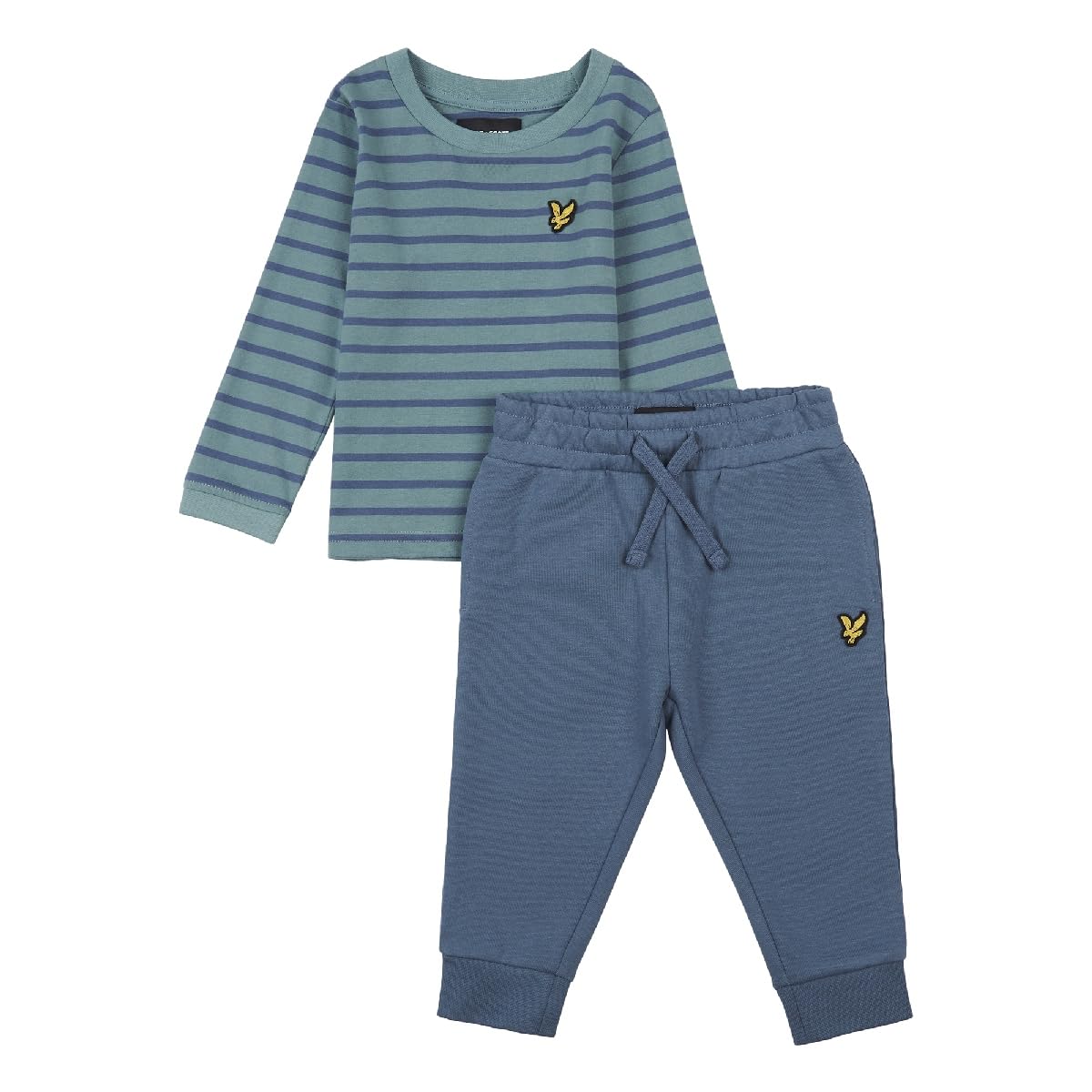 Lyle & ScottNewborn LSC1102056 Lyle & Scott Brenton Stripe T-Shirt And Jogger Set