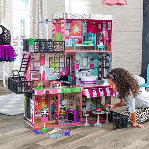 KidKraft 65922 Sweet Savannah Brooklyn‘s Loft Puppenhaus aus Holz – Bild 3