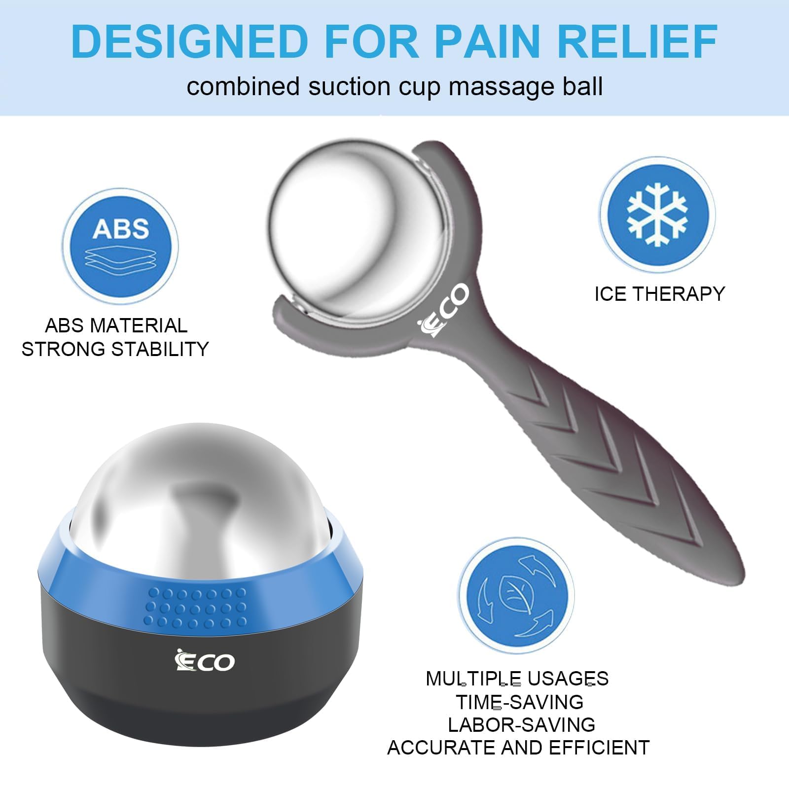 iECO Massage Ice Roller Ball Cold & Heat Therapy Plantar Fasciitis Roller