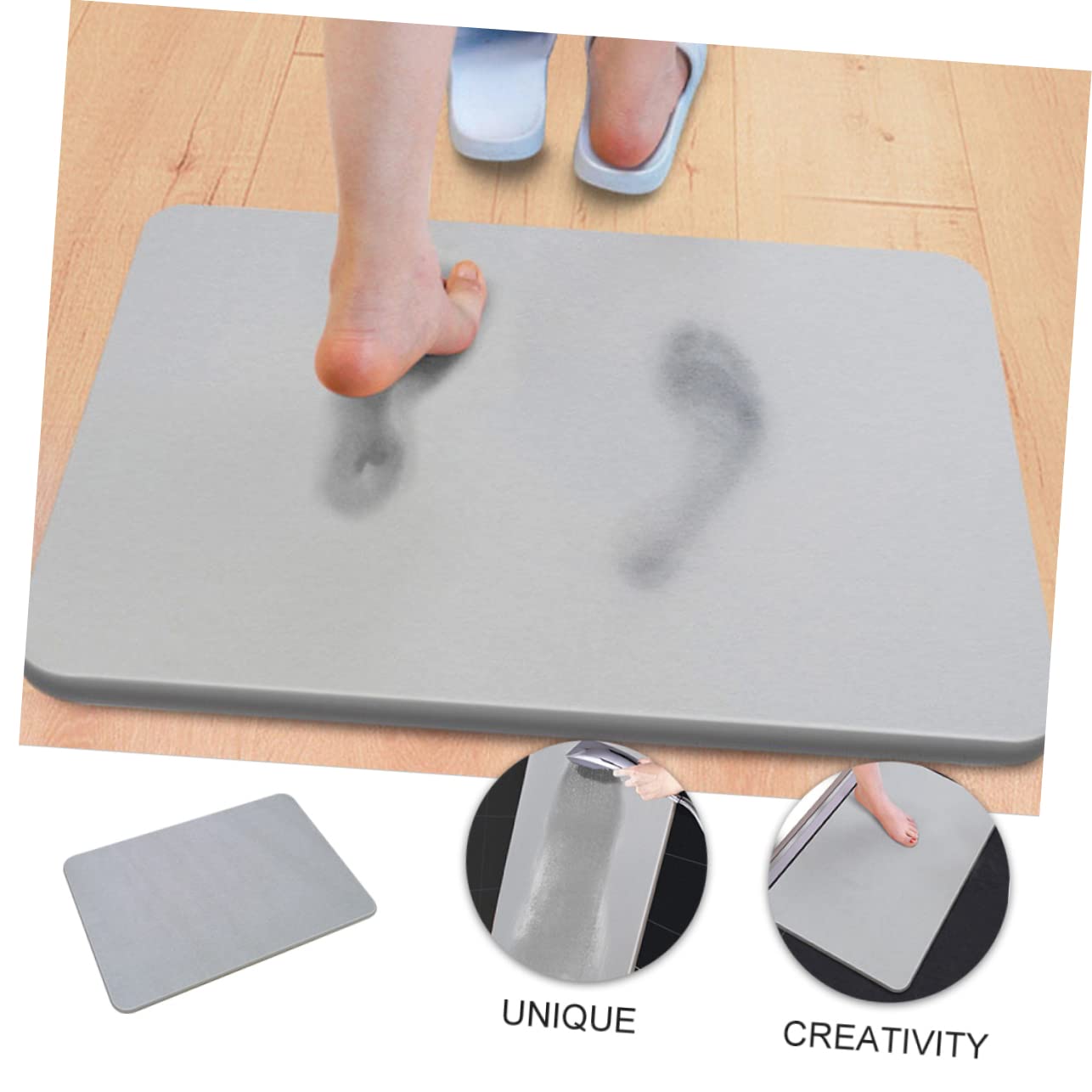 Tapis de Sol Ménager Antidérapant Absorbant en Diatomite | Séchage Rapide, Entretien Facile, Design Simple, Usage Entrée et Pièce D’eau