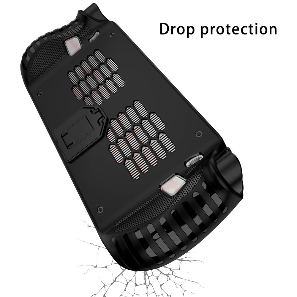Étui pour Lenovo Legion Go S, [Antichoc] Étui en TPU Souple Case avec Kickstand, Anti-Rayures Protecteur pour Lenovo Legion Go S-Noir