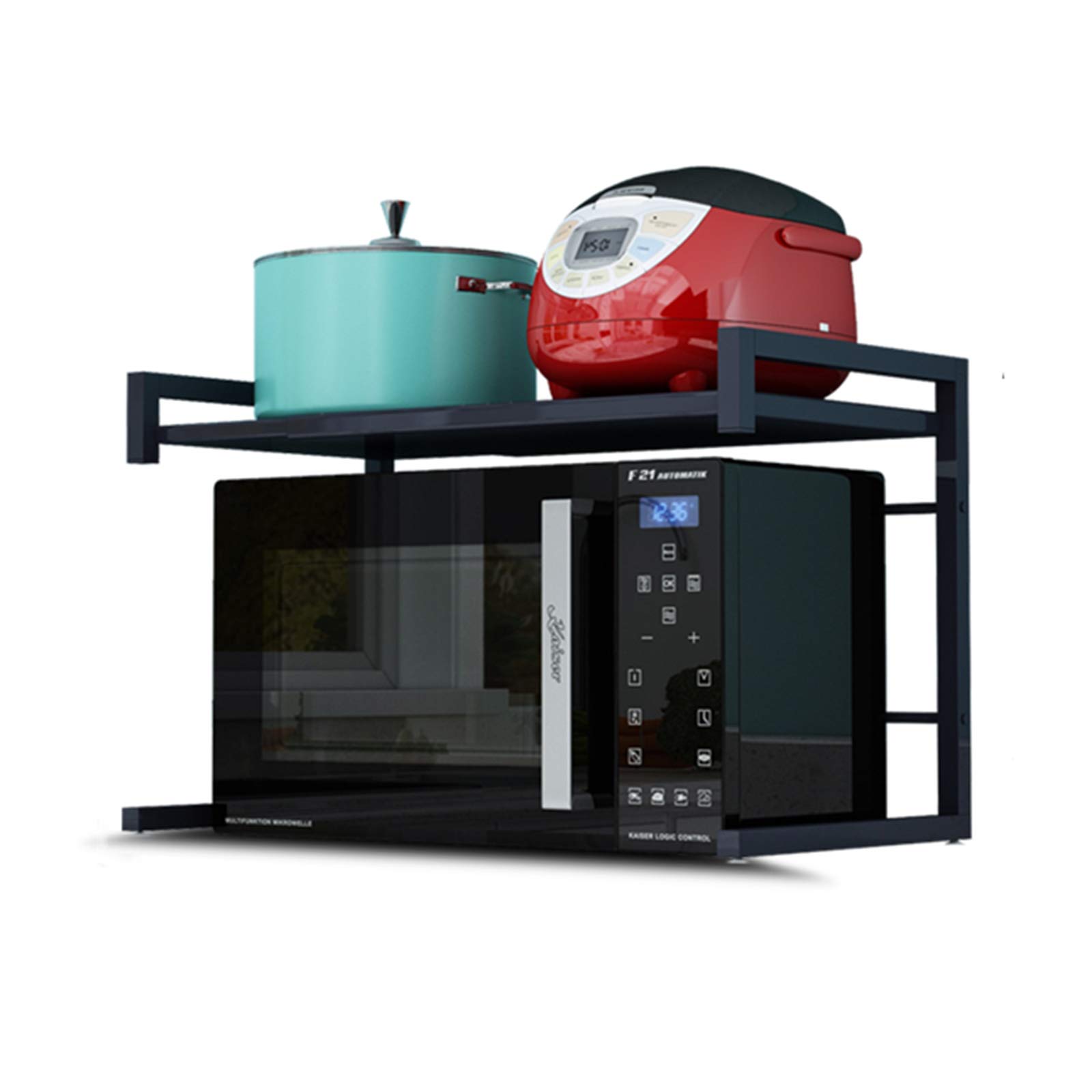 Support de Four Relevable d'Architecte avec Étagères de Rangement en Inox