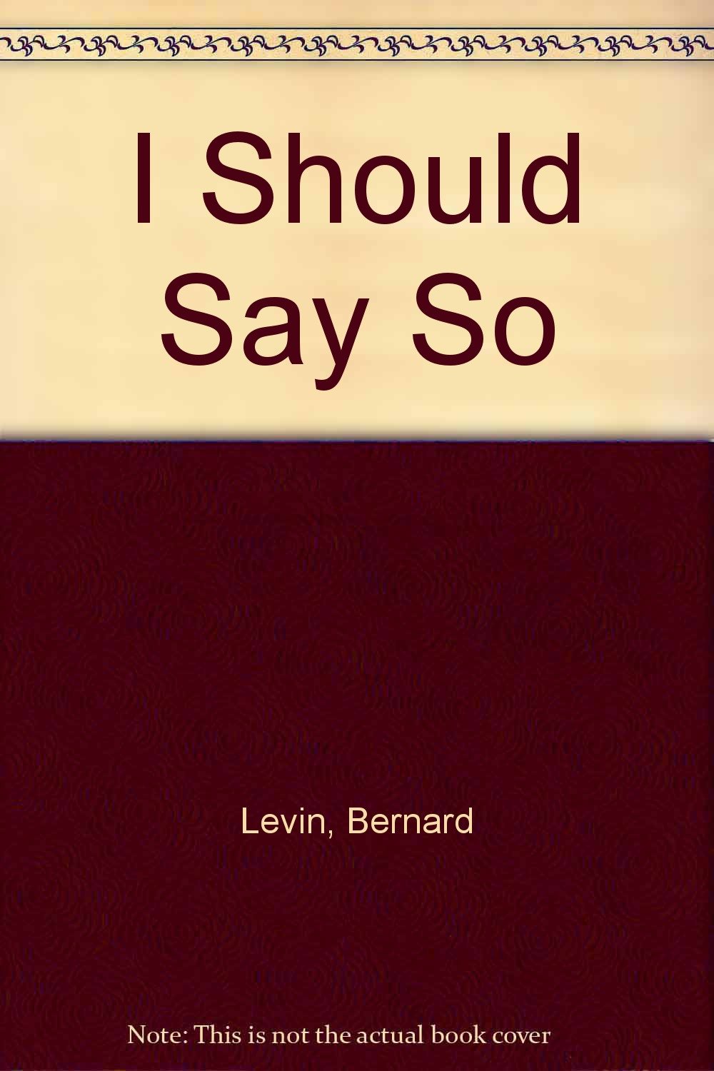Buy I Should Say So — BookShops.in