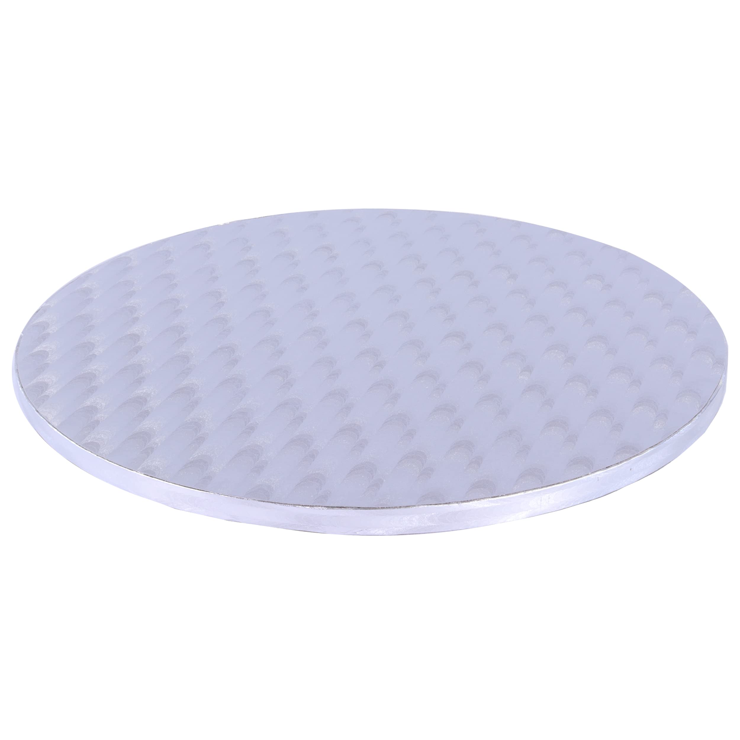 Plateaux Ronds Pour Gâteau - Lot De 5 Cartons Blancs 15 Cm, Revêtement Métallique, Support Jusqu'à 50kg