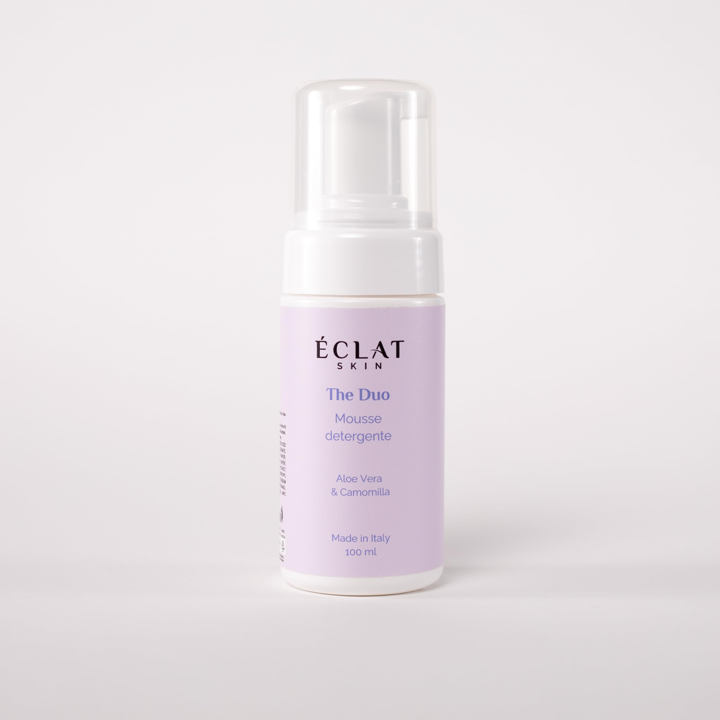 Mousse Detergente, Pulizia del Viso Delicata ed Efficace, Doppia Detersione, Struccante, Anti impurità e punti neri, 100ML