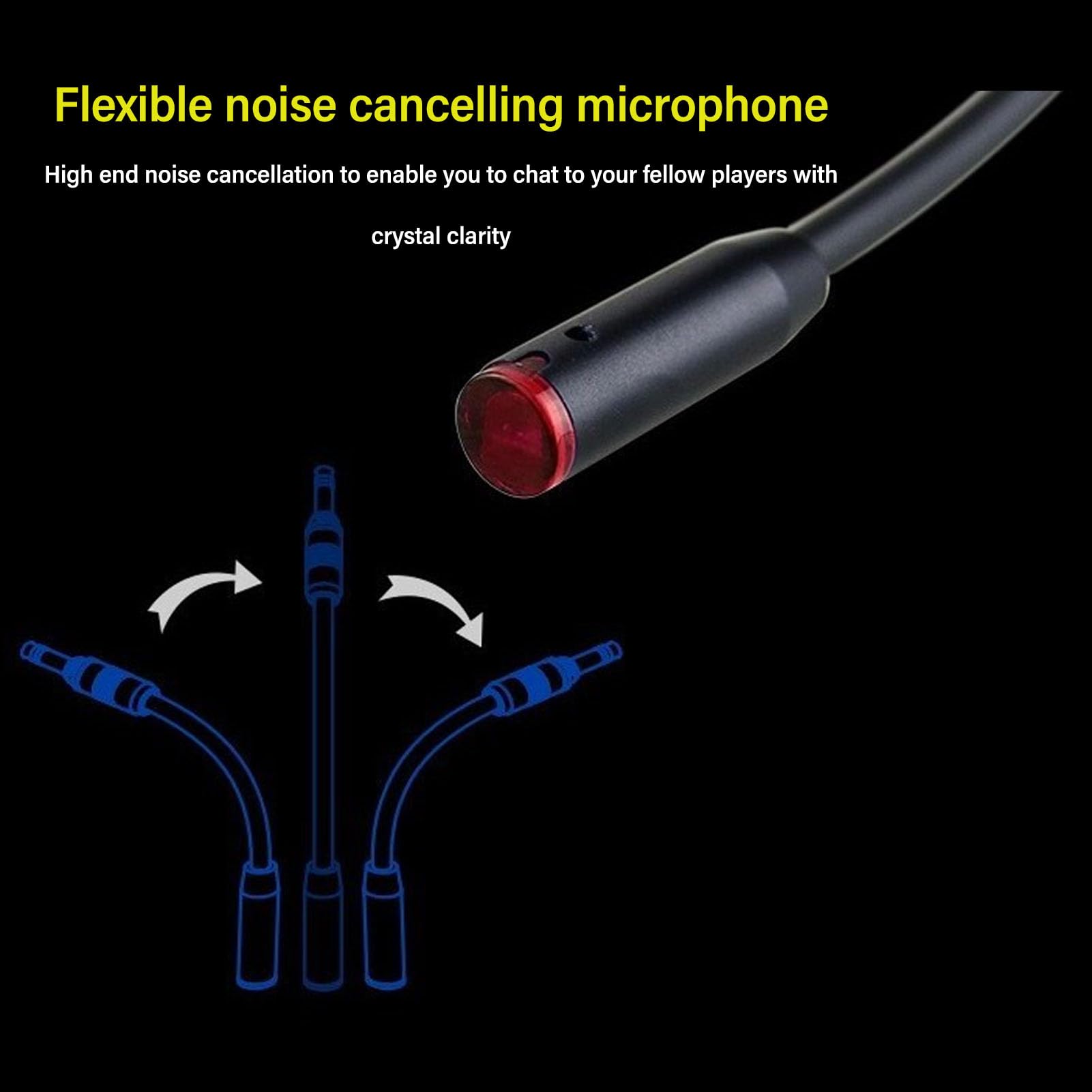 Cuffie da Gioco per PC Cuffie Wireless con Surround Virtuale 7.1 2.4G, Microfono con Cancellazione del Rumore, Plug and Play per Giocatori, Batteria da 1000 MAh