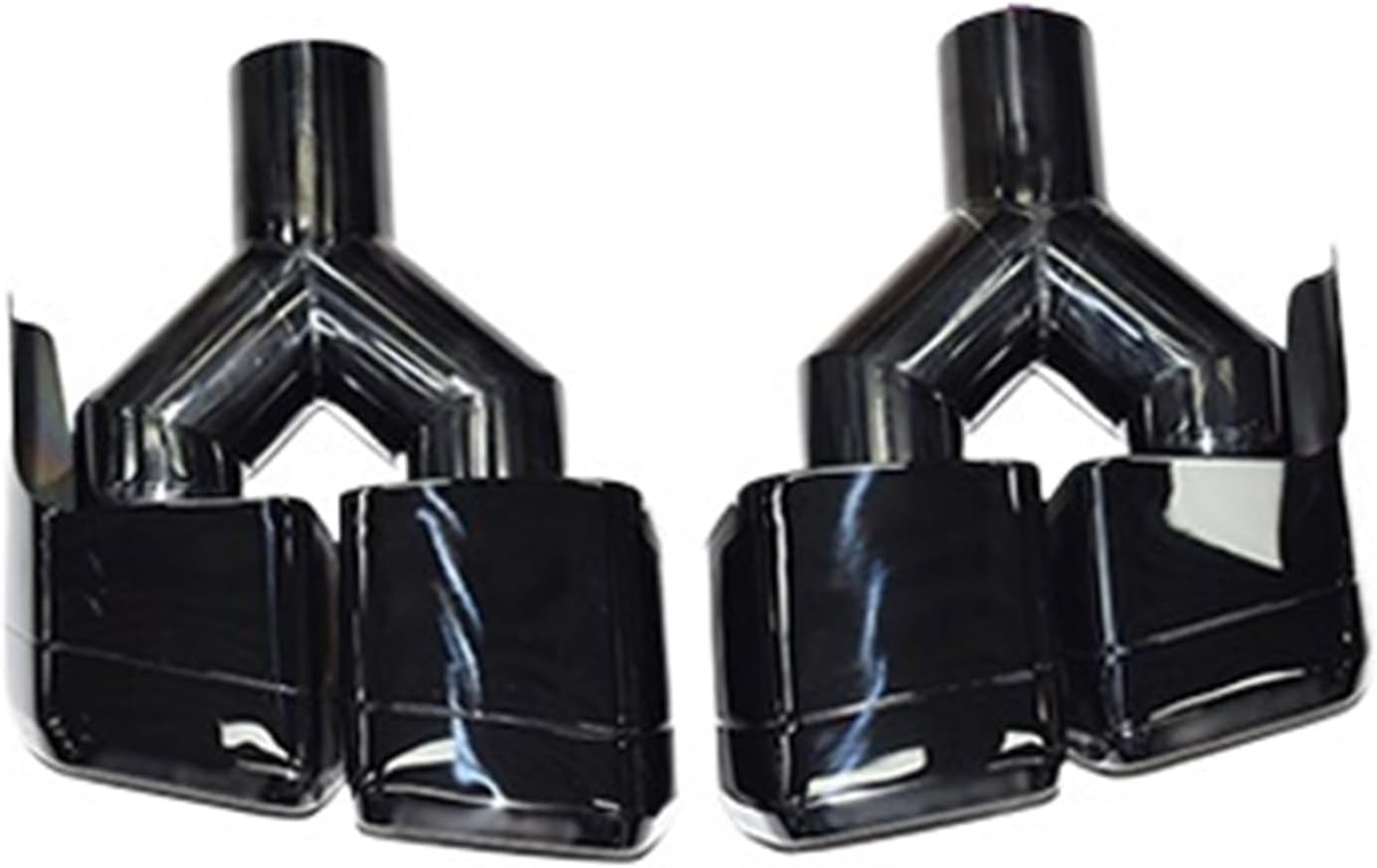 Compatible For 2011-2018 Mercedes-Benz CLS-Class W218 Exhaust Tip Upgrade CLS AMG 63 Quad Out Black Square Muffler Tip Nozzle(Y Black)