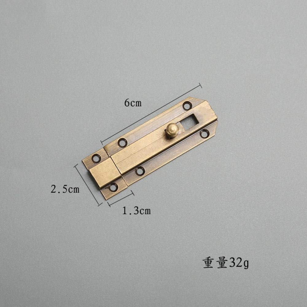 Chiavistello In Ottone Anticato Per Porte E Finestre - Serratura Decorativa Con Viti, Design Vintage E Robusto - Foto 3