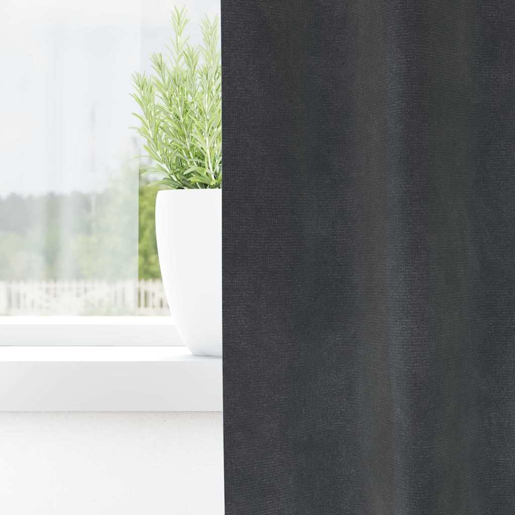 Cortinas opacas de terciopelo gris claro, 2 unidades, 140 x 175 cm, cortinas con trabillas de tela para sala de estar, dormitorio, prácticas cortinas para tranquilidad y privacidad