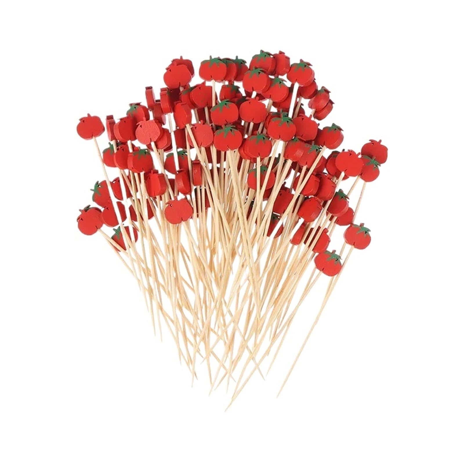 WZPTLKIBAD 100Pcs Bamboo Skewers Fruit Fork Picks for Party Buffet