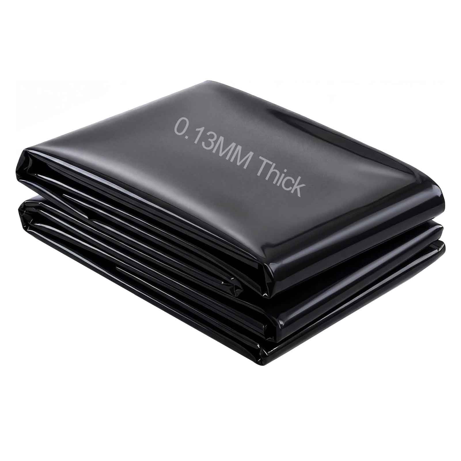 DMCHENGMA Heavy Duty HDPE Pond Liner, 3x3m 4x6m 5x8m 6x10m 7x12m Puncture Resistant Easy Cutting Waterproof Tarp for Pond - Black 0.13 MM Thick Underlayment Pool Membrane(6x7m(19.7x23ft))