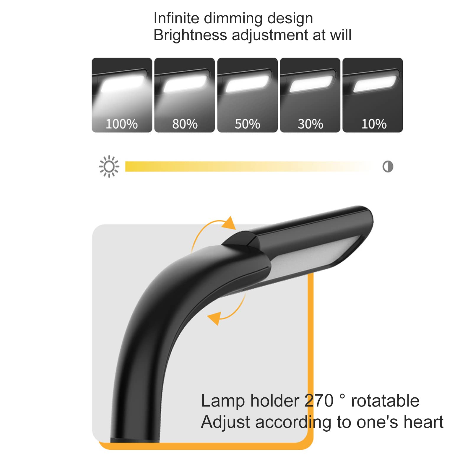 LEDBOKLI Neck Reading Light - 6 Brightness Levels, Bendable Neck - View #11