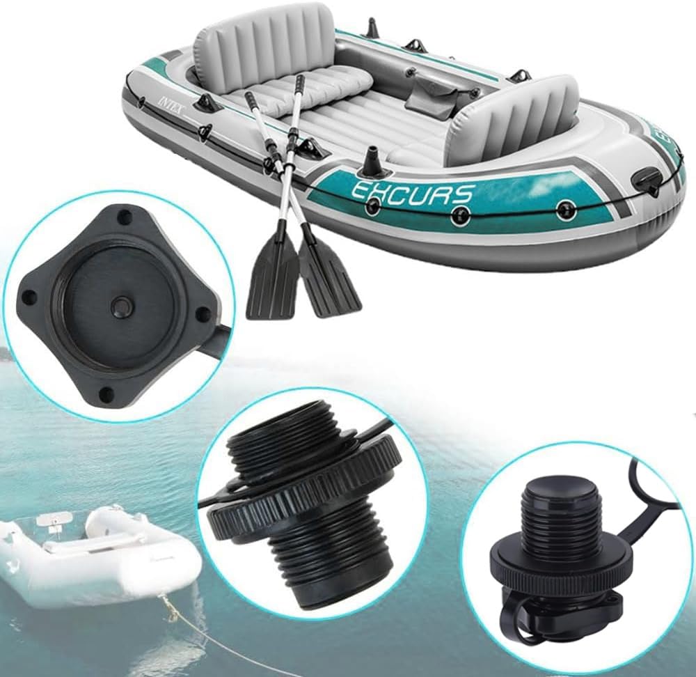YHG 2er-Set Schlauchboot-Ventil – Einweg-Aufblasventil Aus ABS, Mit Kappe, Passend Für Kajaks, Flöße & Aufblasbare Boote – Gewinde 20 Mm, Länge 16 Mm