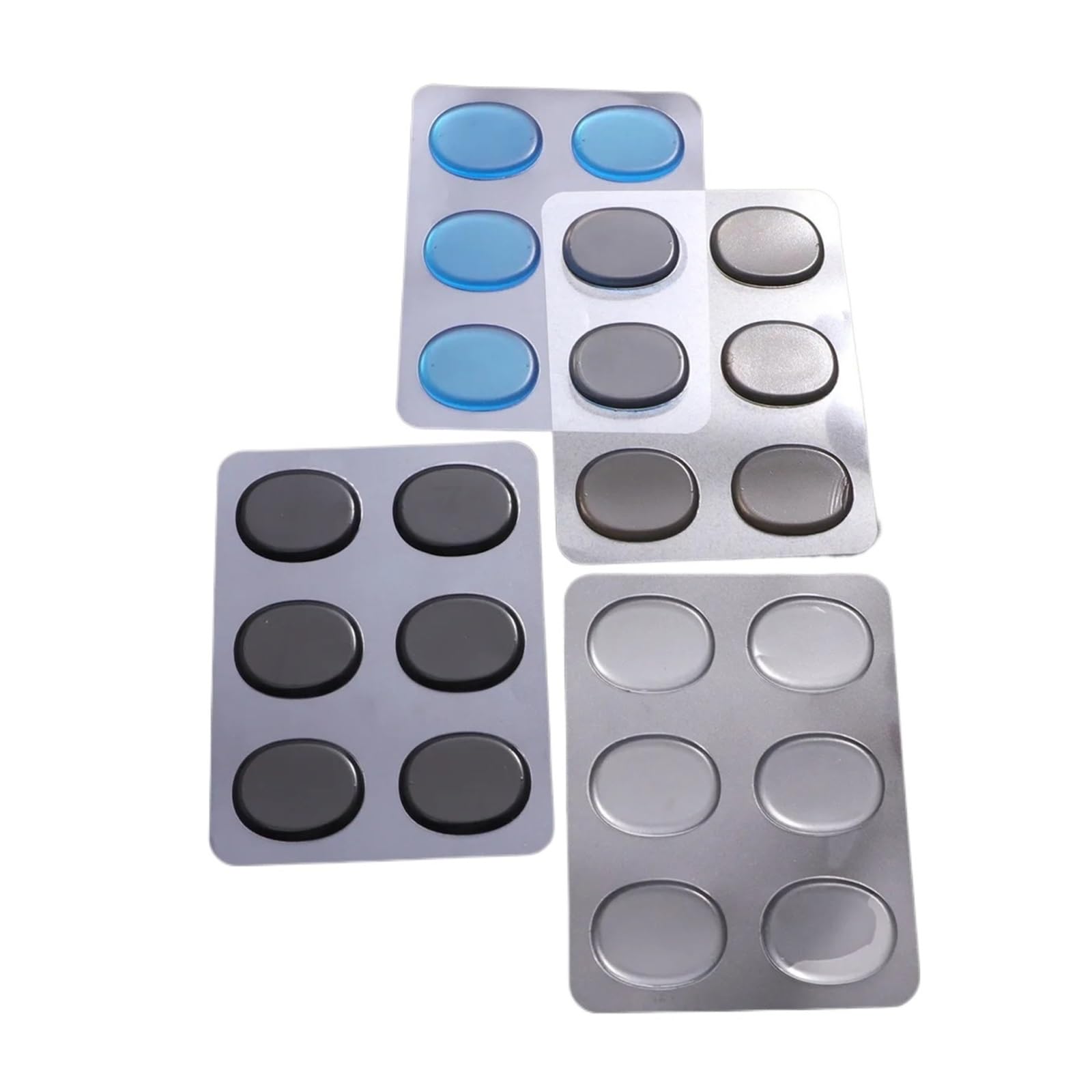 24 Stück Silikon-Gel-Pads, Mehrfarbig