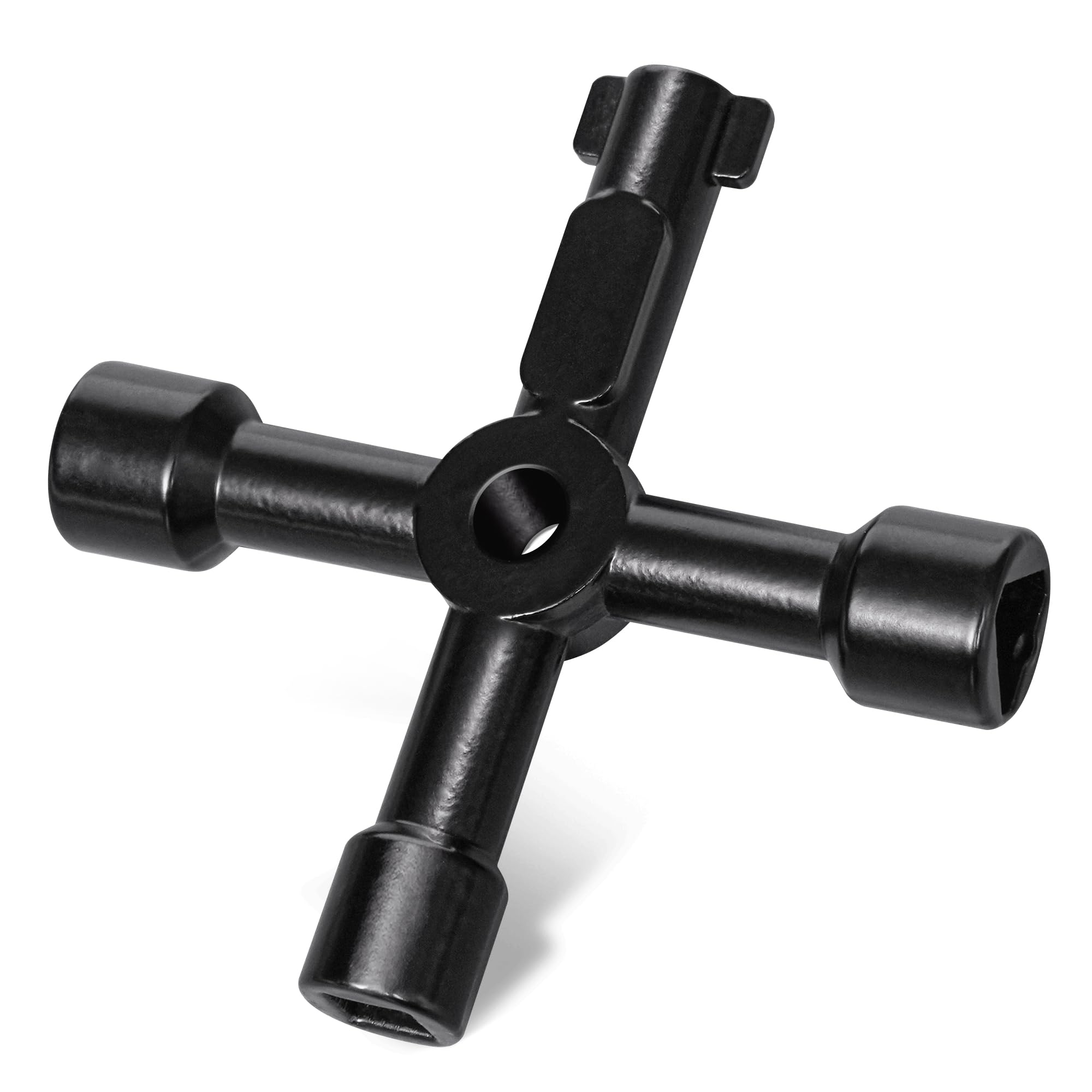 ZAVIA 4 Way Multifunction Utility Key Black Meter Box Key Triangle