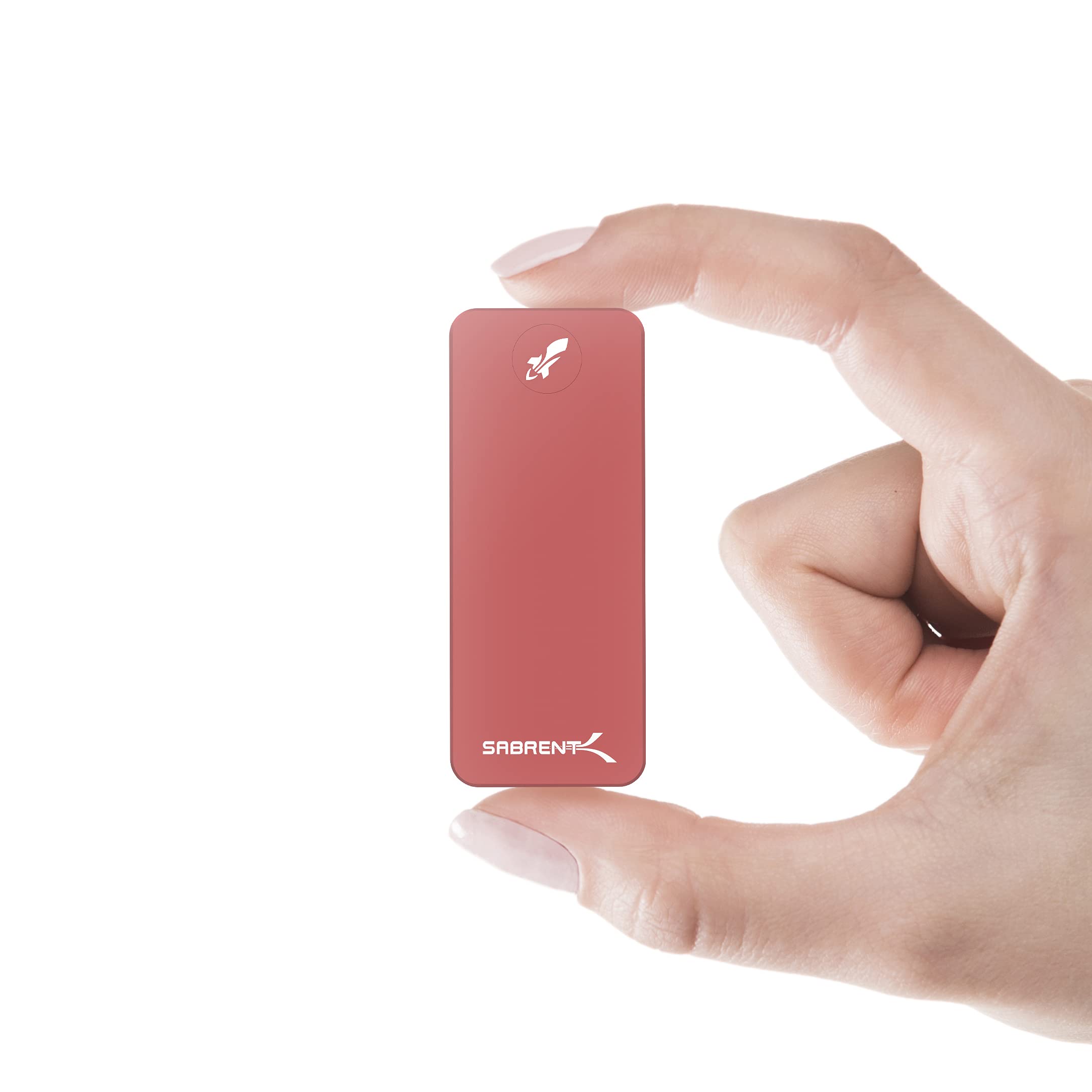 SABRENT 512GB Rocket Nano External Aluminum SSD Up to 1000MB/s (Red) (SB-512-NANO-RED)