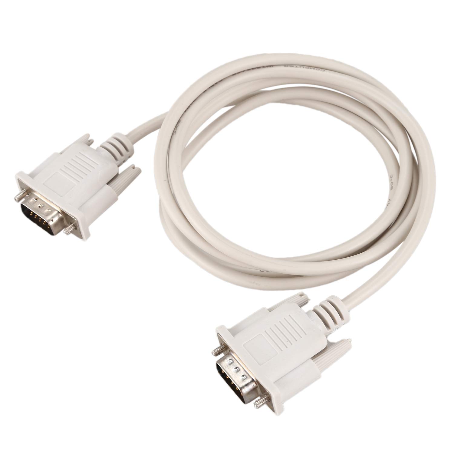 1,4 m RS232 DB9 9-pinowy męski na VGA wideo 15-pinowy męski kabel adaptera jasnoszary